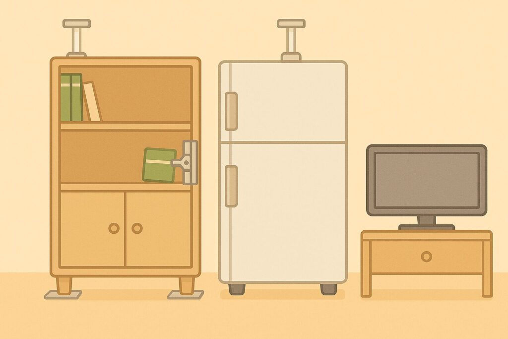 家具・冷蔵庫・テレビの固定イメージイラスト