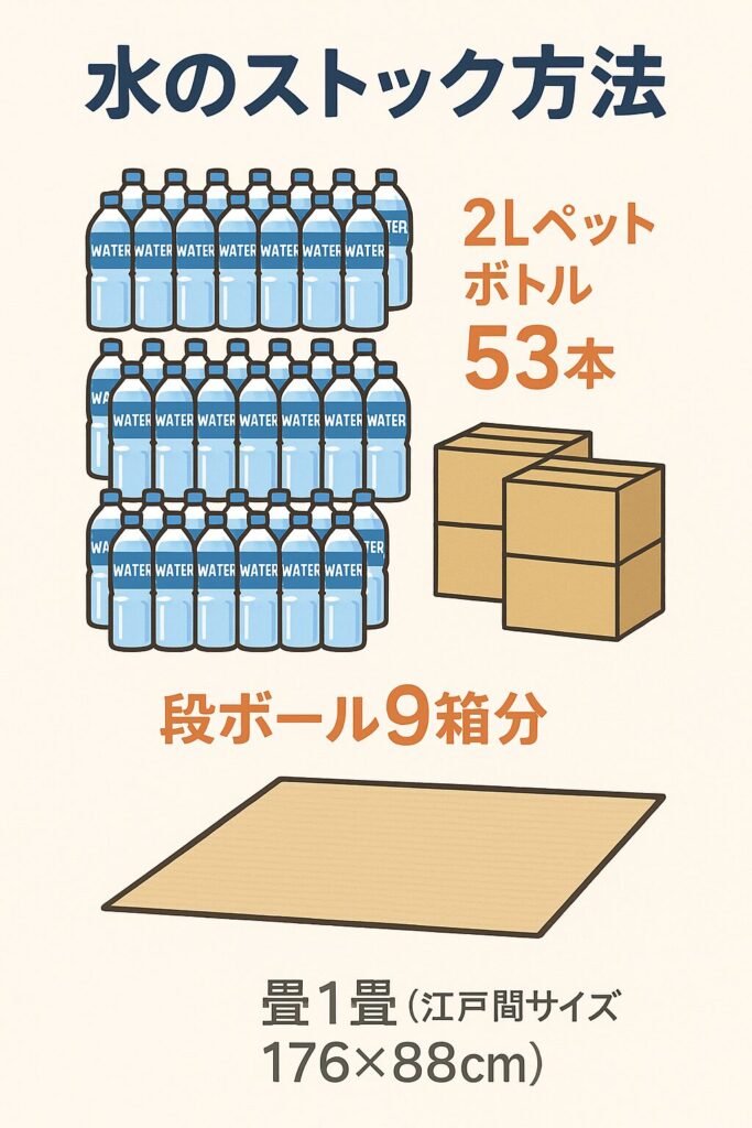 備える水の量の視覚的にわかる様子